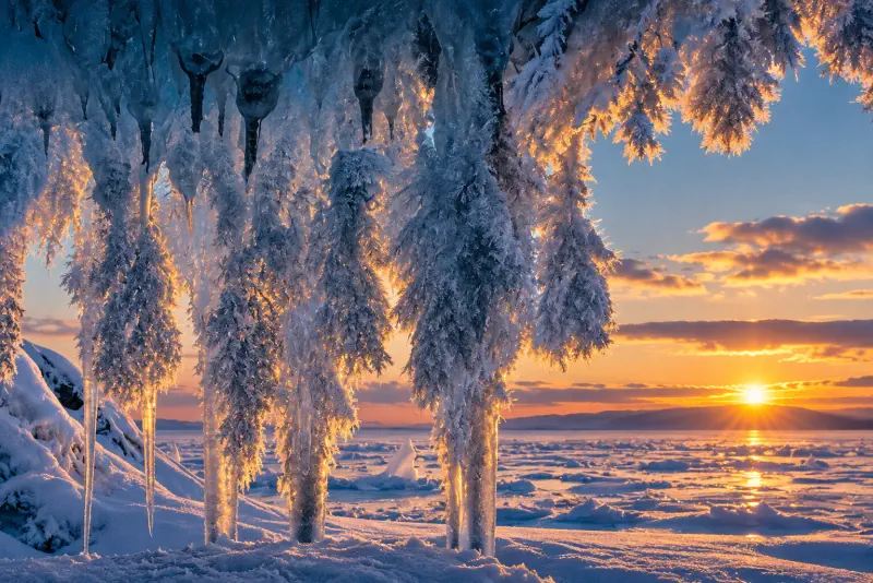 Wintermärchen Baikalsee